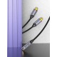VENTION Cotton Braided 3.5mm Female to 2RCA Female Splitter Cable 0.3M Gray Aluminum Alloy Type (BCOHY)