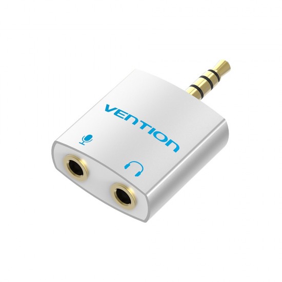 VENTION 4Pole 3.5mm Male to 2*3.5mm Female Audio Adapter Silvery Metal Type (BDBW0) VENTION 4Pole 3.5mm Male to 2*3.5mm Female Audio Adapter Silvery Metal Type (BDBW0)