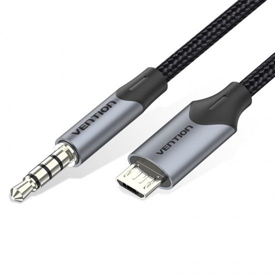 VENTION Micro USB Male to TRRS 3.5mm Male Audio Cable 2M Black (BDGBH) VENTION Micro USB Male to TRRS 3.5mm Male Audio Cable 2M Black (BDGBH)