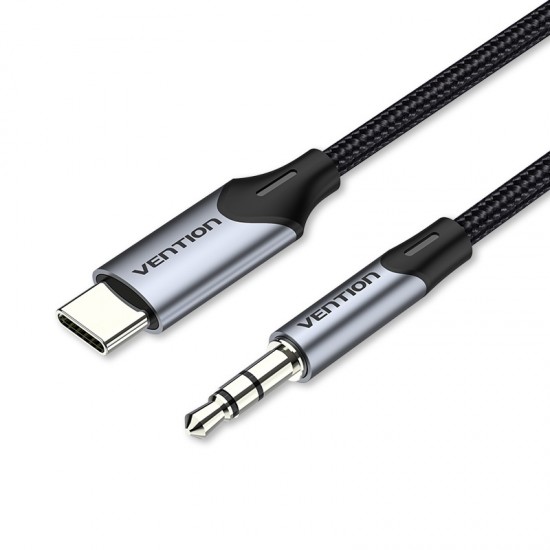 VENTION Type-C Male to 3.5mm Male Cable 1M Gray Aluminum Alloy Type (BGKHF) VENTION Type-C Male to 3.5mm Male Cable 1M Gray Aluminum Alloy Type (BGKHF)