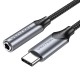 VENTION Type-C Male to 3.5mm Earphone Jack with DAC Adapter 0.1M Gray Aluminum Alloy Type (BGMHA) VENTION Type-C Male to 3.5mm Earphone Jack with DAC Adapter 0.1M Gray Aluminum Alloy Type (BGMHA)