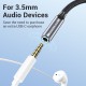 VENTION Type-C Male to 3.5mm Earphone Jack with DAC Adapter 0.1M Gray Aluminum Alloy Type (BGMHA) VENTION Type-C Male to 3.5mm Earphone Jack with DAC Adapter 0.1M Gray Aluminum Alloy Type (BGMHA)