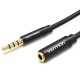 VENTION Cotton Braided 3.5mm Audio Extension Cable 3M Black Metal Type (BHBBI) VENTION Cotton Braided 3.5mm Audio Extension Cable 3M Black Metal Type (BHBBI)