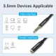 VENTION Cotton Braided TRRS 3.5mm Male to 3.5mm Female Audio Extension Cable 1M Black Aluminum Alloy Type (BHCBF) VENTION Cotton Braided TRRS 3.5mm Male to 3.5mm Female Audio Extension Cable 1M Black Aluminum Alloy Type (BHCBF)