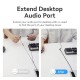 VENTION Cotton Braided TRRS 3.5mm Male to 3.5mm Female Audio Extension Cable 1M Black Aluminum Alloy Type (BHCBF) VENTION Cotton Braided TRRS 3.5mm Male to 3.5mm Female Audio Extension Cable 1M Black Aluminum Alloy Type (BHCBF)