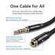 VENTION Cotton Braided TRRS 3.5mm Male to 3.5mm Female Audio Extension Cable 1M Black Aluminum Alloy Type (BHCBF) VENTION Cotton Braided TRRS 3.5mm Male to 3.5mm Female Audio Extension Cable 1M Black Aluminum Alloy Type (BHCBF)