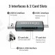 VENTION USB 3.0 A / Type-C / Micro USB Multi-Function Card Reader (SD+TF) Gray Metal Type (CCHH0) VENTION USB 3.0 A / Type-C / Micro USB Multi-Function Card Reader (SD+TF) Gray Metal Type (CCHH0)
