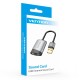 VENTION USB External Sound Card 0.15M Gray Metal Type (CDKHB) VENTION USB External Sound Card 0.15M Gray Metal Type (CDKHB)