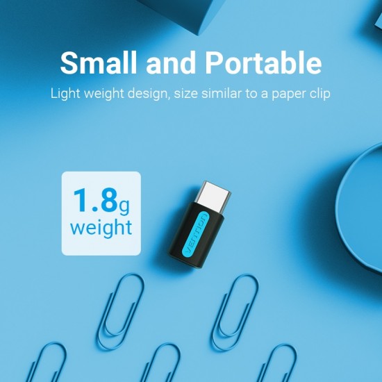 VENTION Type-C Male to Micro USB 2.0 B Female Adapter Black PVC Type (CDXB0) VENTION Type-C Male to Micro USB 2.0 B Female Adapter Black PVC Type (CDXB0)