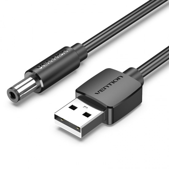 VENTION USB to DC 5.5mm Barrel Jack Power Cable 0.5M Black Tuning Fork Type (CEYBD) VENTION USB to DC 5.5mm Barrel Jack Power Cable 0.5M Black Tuning Fork Type (CEYBD)