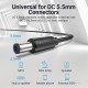 VENTION USB to DC 5.5mm Barrel Jack Power Cable 0.5M Black Tuning Fork Type (CEYBD) VENTION USB to DC 5.5mm Barrel Jack Power Cable 0.5M Black Tuning Fork Type (CEYBD)