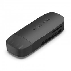 VENTION 2 in 1 USB 3.0 Type-C Card Reader (SD+TF) Black Dual Drive Letter (CLHB0)