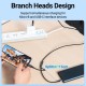 VENTION Nylon Braided USB 2.0 A Male to Type-C 3A & Micro B Male 2A Y-Splitter Cable 1M Gray Aluminum Alloy Type (CQGHF) VENTION Nylon Braided USB 2.0 A Male to Type-C 3A & Micro B Male 2A Y-Splitter Cable 1M Gray Aluminum Alloy Type (CQGHF)