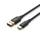VENTION Nylon Braided USB 2.0 A Male to Type-C Male 3A Cable 0.5M Black LED Type (CTFBD) VENTION Nylon Braided USB 2.0 A Male to Type-C Male 3A Cable 0.5M Black LED Type (CTFBD)