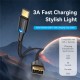 VENTION Nylon Braided USB 2.0 A Male to Type-C Male 3A Cable 0.5M Black LED Type (CTFBD) VENTION Nylon Braided USB 2.0 A Male to Type-C Male 3A Cable 0.5M Black LED Type (CTFBD)