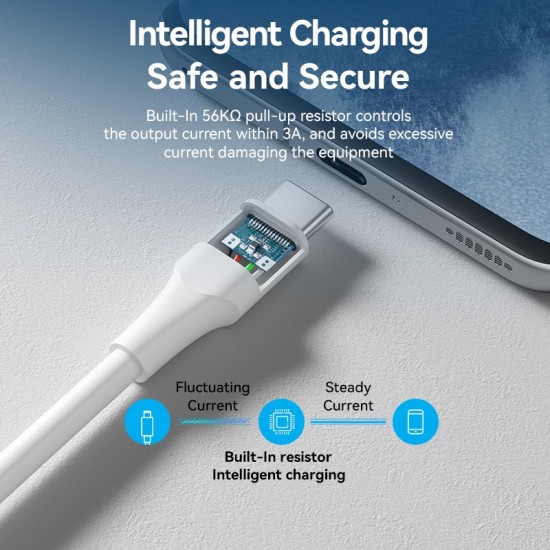 VENTION USB 2.0 A Male to Type-C Male 3A Cable 3M White (CTHWI) VENTION USB 2.0 A Male to Type-C Male 3A Cable 3M White (CTHWI)