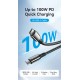 VENTION Cotton Braided Type-C to Type-C 5A Cable 1.2M Black Zinc Alloy Type (CTKBAV) VENTION Cotton Braided Type-C to Type-C 5A Cable 1.2M Black Zinc Alloy Type (CTKBAV)