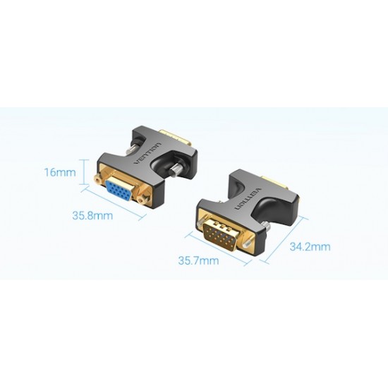 VENTION VGA Male to Female Adapter Black (DDFB0) VENTION VGA Male to Female Adapter Black (DDFB0)