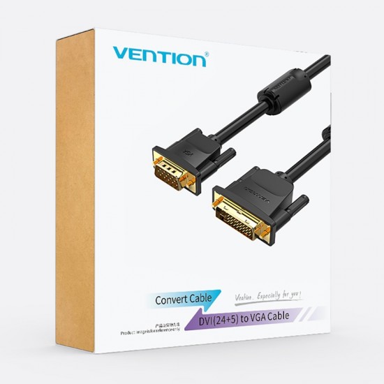 VENTION DVI (24+5) to VGA Cable 2M Black (EACBH) VENTION DVI (24+5) to VGA Cable 2M Black (EACBH)