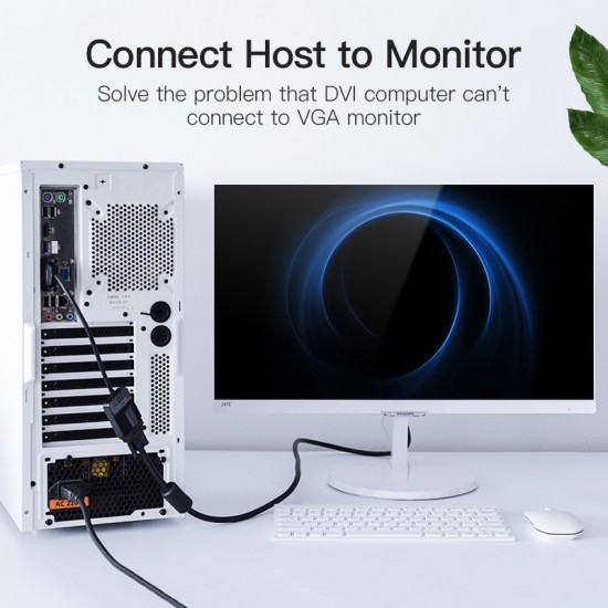 VENTION DVI to VGA Converter 0.15M Black Metal Type (EBBBB) VENTION DVI to VGA Converter 0.15M Black Metal Type (EBBBB)