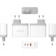 VENTION 3-Port USB (C+C+A) GaN Charger (100W/100W/30W) EU White (FEGW0-EU) VENTION 3-Port USB (C+C+A) GaN Charger (100W/100W/30W) EU White (FEGW0-EU)