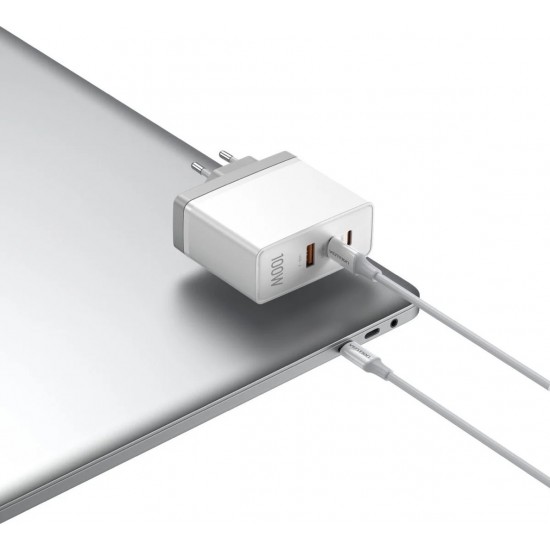 VENTION 3-Port USB (C+C+A) GaN Charger (100W/100W/30W) EU White (FEGW0-EU) VENTION 3-Port USB (C+C+A) GaN Charger (100W/100W/30W) EU White (FEGW0-EU)
