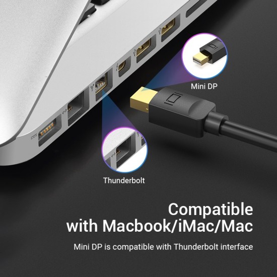 VENTION Mini DisplayPort to HDMI Cable 1.5M Black (HABBG) VENTION Mini DisplayPort to HDMI Cable 1.5M Black (HABBG)
