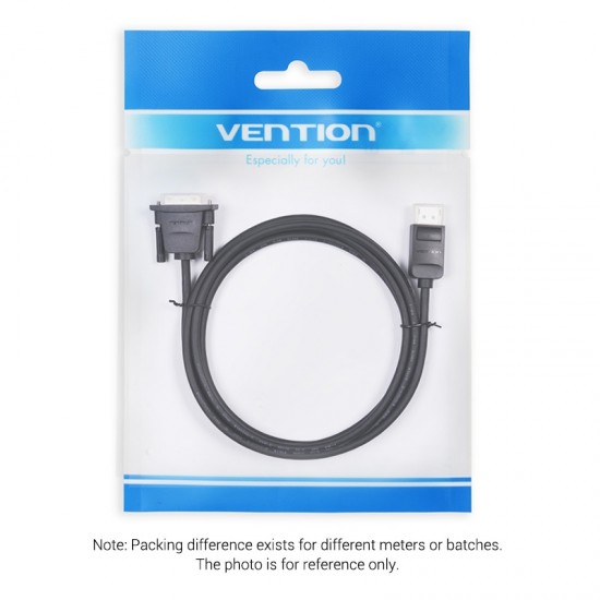 VENTION DisplayPort to DVI Cable 1M Black (HAFBF) VENTION DisplayPort to DVI Cable 1M Black (HAFBF)