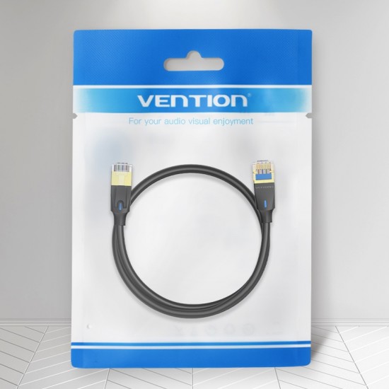 VENTION Cat.8 SFTP Patch Cable 1M Black Slim Type (IKIBF) VENTION Cat.8 SFTP Patch Cable 1M Black Slim Type (IKIBF)