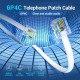VENTION Flat 4-Core Telephone RJ11 Cable with 6P4C Plug 3M White (IQBWI) VENTION Flat 4-Core Telephone RJ11 Cable with 6P4C Plug 3M White (IQBWI)