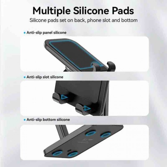 VENTION Height Adjustable Desktop Smartphone Stand White Aluminum Alloy Type (KCQW0) VENTION Height Adjustable Desktop Smartphone Stand White Aluminum Alloy Type (KCQW0)