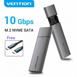 VENTION M.2 NVMe SSD Enclosure (USB 3.1 Gen 2-C) Gray Aluminum Alloy Type (KPGH0)