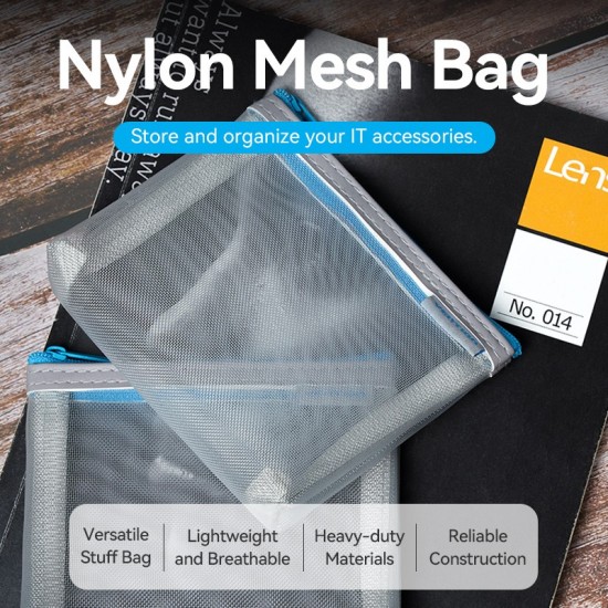 VENTION Accessories Bag (10cm x 12cm) Gray 2-Pack (KREH0-2)