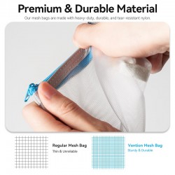 VENTION Accessories Bag (10cm x 12cm) Gray 2-Pack (KREH0-2)