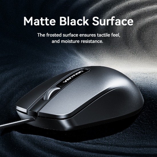 VENTION 3-Button USB Wired Computer Mouse 1.5M Black (KTABG)