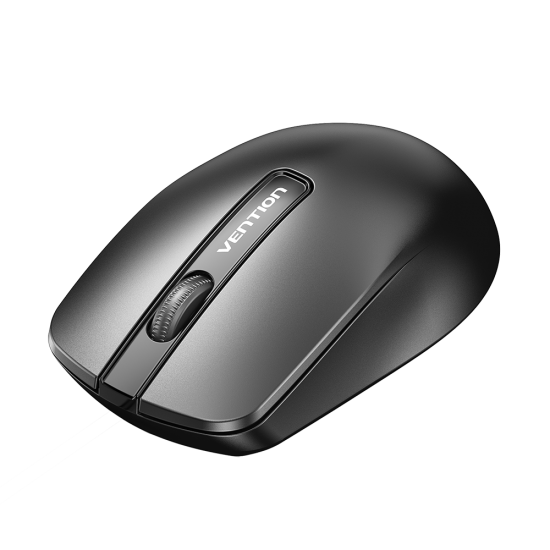 VENTION 3-Button Wireless Computer Mouse with USB Receiver Black (KTBB0)