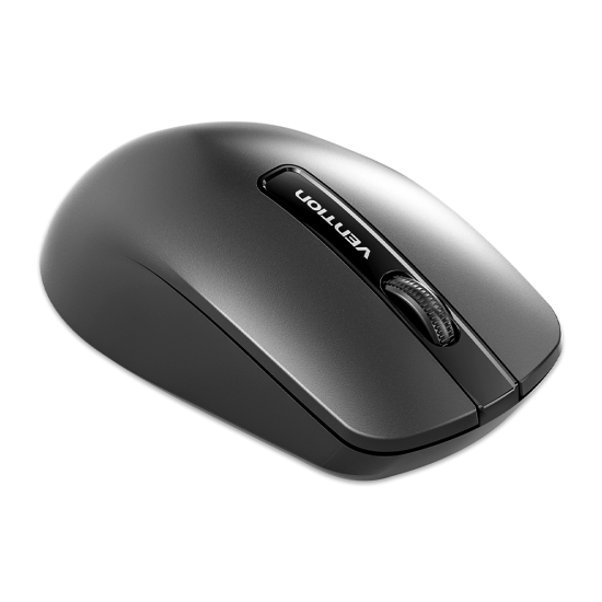 VENTION 3-Button Wireless Computer Mouse with USB Receiver Black (KTBB0)