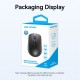VENTION 3-Button Wireless Computer Mouse with USB Receiver Black (KTBB0)