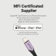 VENTION Nylon Braided USB 2.0 A to Lightning 2.4A Cable 1.5M Purple Aluminum Alloy Type MFi-Certified (LABVG) VENTION Nylon Braided USB 2.0 A to Lightning 2.4A Cable 1.5M Purple Aluminum Alloy Type MFi-Certified (LABVG)
