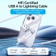 VENTION USB 2.0 A to Lightning 2.4A Cable 2M White MFi-Certified (LAFWH) VENTION USB 2.0 A to Lightning 2.4A Cable 2M White MFi-Certified (LAFWH)