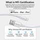 VENTION USB 2.0 A to Lightning 2.4A Cable 2M White MFi-Certified (LAFWH) VENTION USB 2.0 A to Lightning 2.4A Cable 2M White MFi-Certified (LAFWH)
