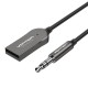 VENTION USB Car Bluetooth 5.0 Audio Receiver With Coiled Cable 1.5M Gray Zinc Alloy Type (NAGHG) VENTION USB Car Bluetooth 5.0 Audio Receiver With Coiled Cable 1.5M Gray Zinc Alloy Type (NAGHG)