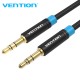 VENTION Cotton Braided 3.5mm Male to Male Audio Cable 1M Black Metal Type (High-End Series) (P350AC100-B-M) VENTION Cotton Braided 3.5mm Male to Male Audio Cable 1M Black Metal Type (High-End Series) (P350AC100-B-M)