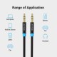 VENTION Cotton Braided 3.5mm Male to Male Audio Cable 1M Black Metal Type (High-End Series) (P350AC100-B-M) VENTION Cotton Braided 3.5mm Male to Male Audio Cable 1M Black Metal Type (High-End Series) (P350AC100-B-M)