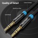 VENTION Cotton Braided 3.5mm Male to Male Audio Cable 1M Black Metal Type (High-End Series) (P350AC100-B-M) VENTION Cotton Braided 3.5mm Male to Male Audio Cable 1M Black Metal Type (High-End Series) (P350AC100-B-M)