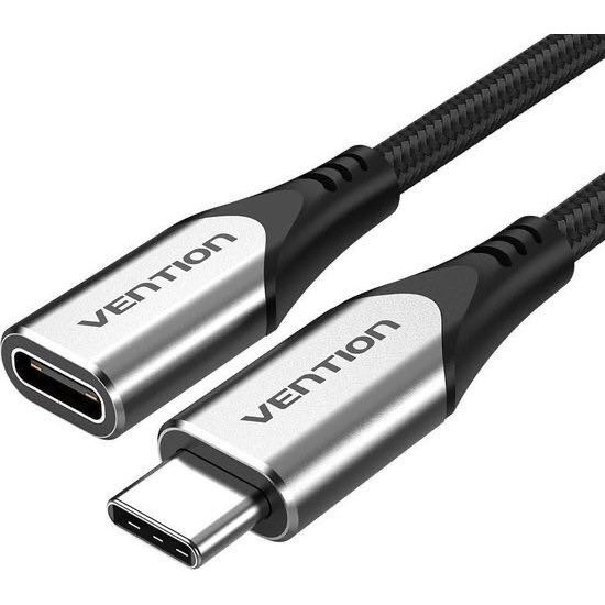 VENTION Cotton Braided Type-C 3.1 Extension Cable 0.5M Gray (TABHD) VENTION Cotton Braided Type-C 3.1 Extension Cable 0.5M Gray (TABHD)