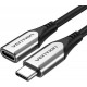 VENTION Cotton Braided Type-C 3.1 Extension Cable 0.5M Gray (TABHD) VENTION Cotton Braided Type-C 3.1 Extension Cable 0.5M Gray (TABHD)