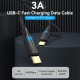 VENTION Nylon Braided Type-C to Type-C 3A Cable 2M Black LED Type (TAUBH) VENTION Nylon Braided Type-C to Type-C 3A Cable 2M Black LED Type (TAUBH)