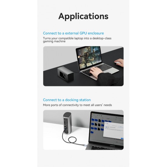 VENTION Cotton Braided USB 4.0 Type-C to Type-C 5A Cable 1M Gray Aluminum Alloy Type (TAVHF) VENTION Cotton Braided USB 4.0 Type-C to Type-C 5A Cable 1M Gray Aluminum Alloy Type (TAVHF)