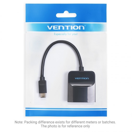 VENTION Type-C to VGA Adapter 0.15M Black ABS Type (TDDBB) VENTION Type-C to VGA Adapter 0.15M Black ABS Type (TDDBB)